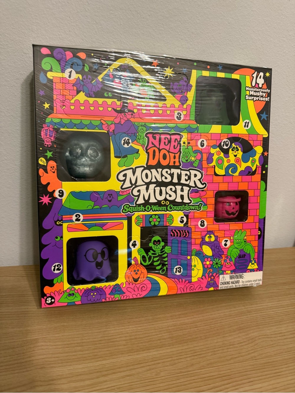 Needoh Monster Mush Squish-O-Ween Countdown! Squishy toy. Sealed, New in Box